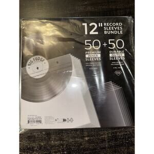 Vinyl Record Sleeves 50x 12" plastic Outer Sleeves & 50x 12" inner paper sleeve